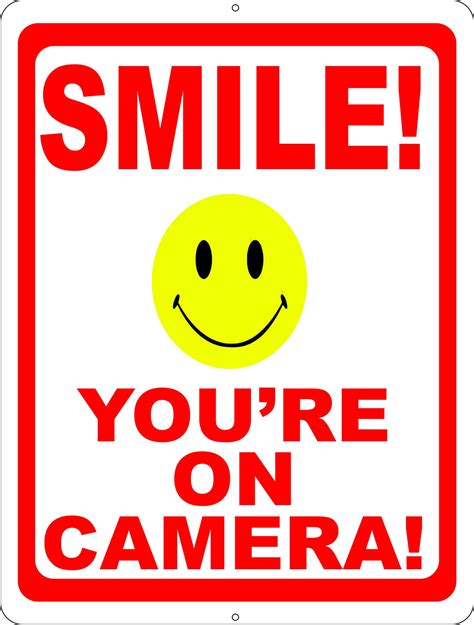 Free Printable Smile You Re On Camera Sign